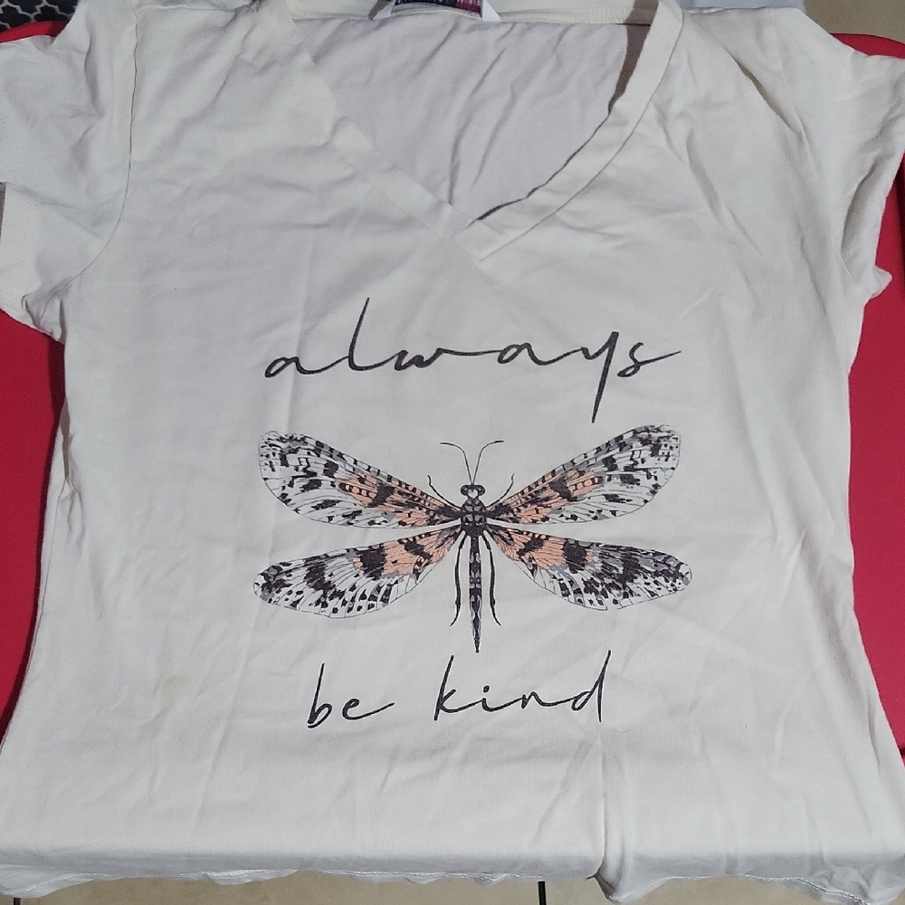 ANDREA FENZI Cream Graphic Tee - Always Be Kind